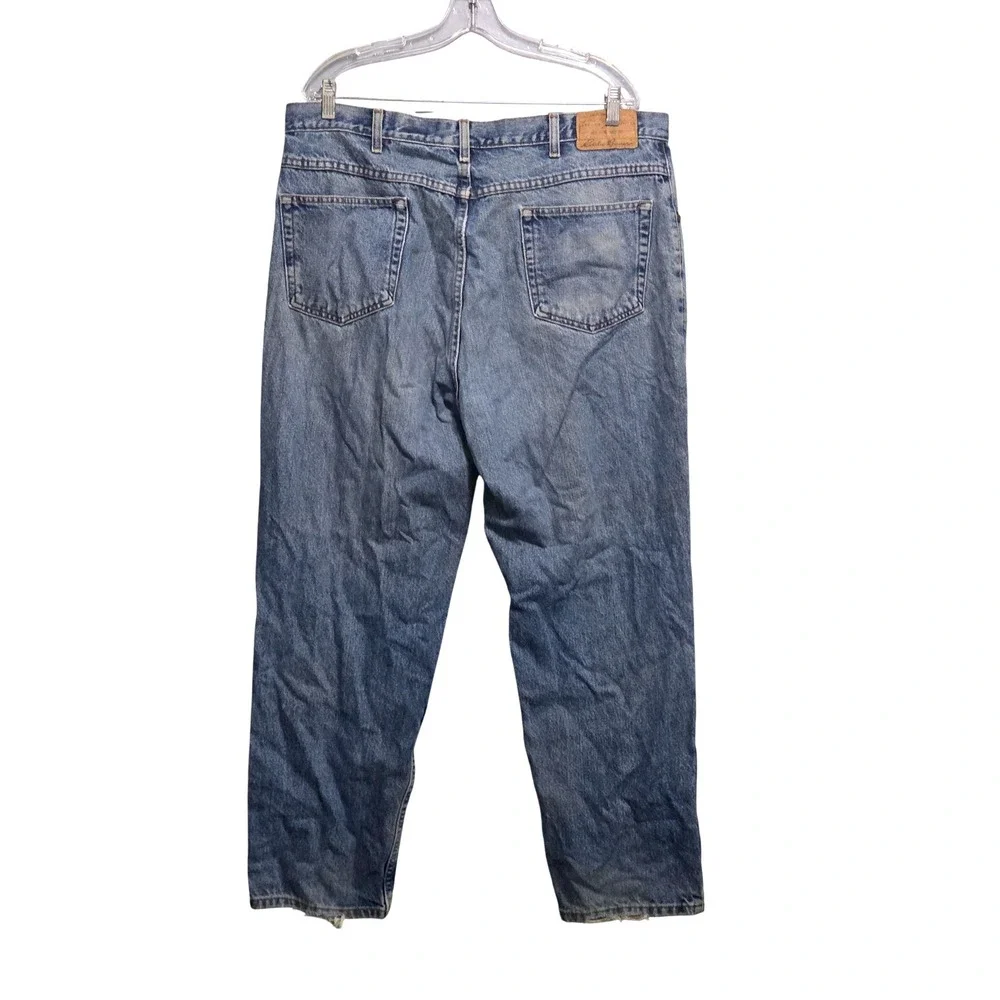 Eddie Bauer Mens Relaxed Fit Straight Leg Jeans Medium Wash Blue Cotton 40x30